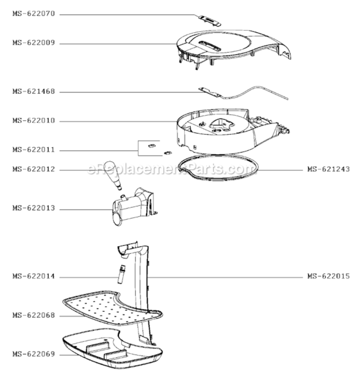 Page A Diagram and Parts List for VB2158DI/AU0  T-Fal Beer Dispenser