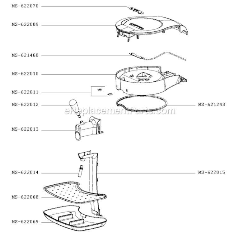 Page A Diagram and Parts List for VB2158US/AU0  T-Fal Beer Dispenser