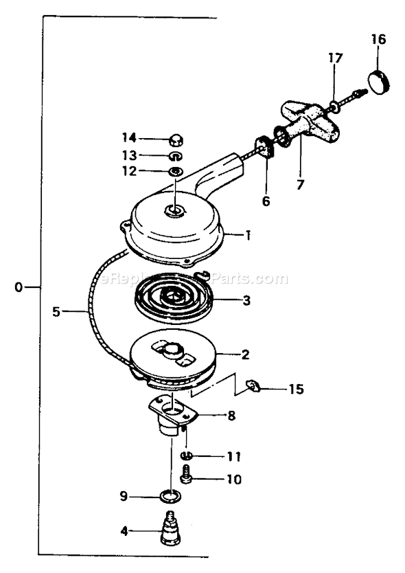 Page F Diagram and Parts List for TOB-175  Tanaka Engine