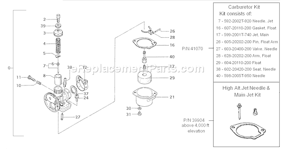 Page A Diagram and Parts List for TOB-300  Tanaka Engine