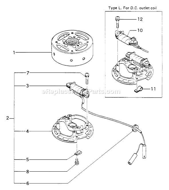 Page E Diagram and Parts List for TOB-550  Tanaka Engine