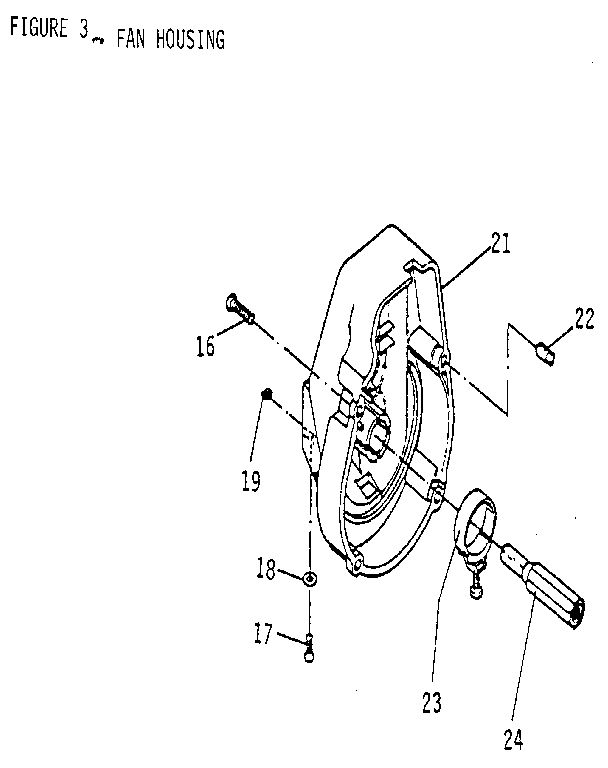 Figure 3 - Fan Housing Diagram and Parts List for 945606  Tanaka Engine