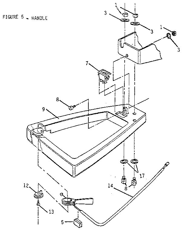 Figure 5 - Handle Diagram and Parts List for 945606  Tanaka Engine