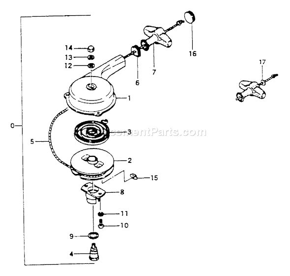 Page F Diagram and Parts List for TOB-120  Tanaka Engine
