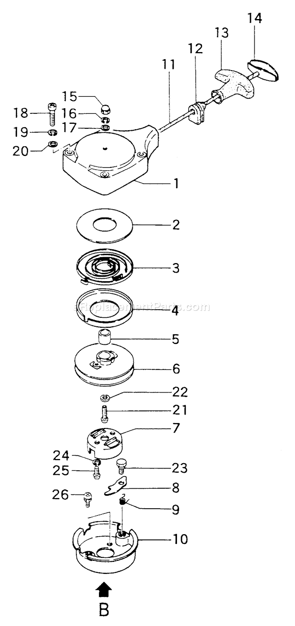 Page I Diagram and Parts List for TOB-25  Tanaka Engine
