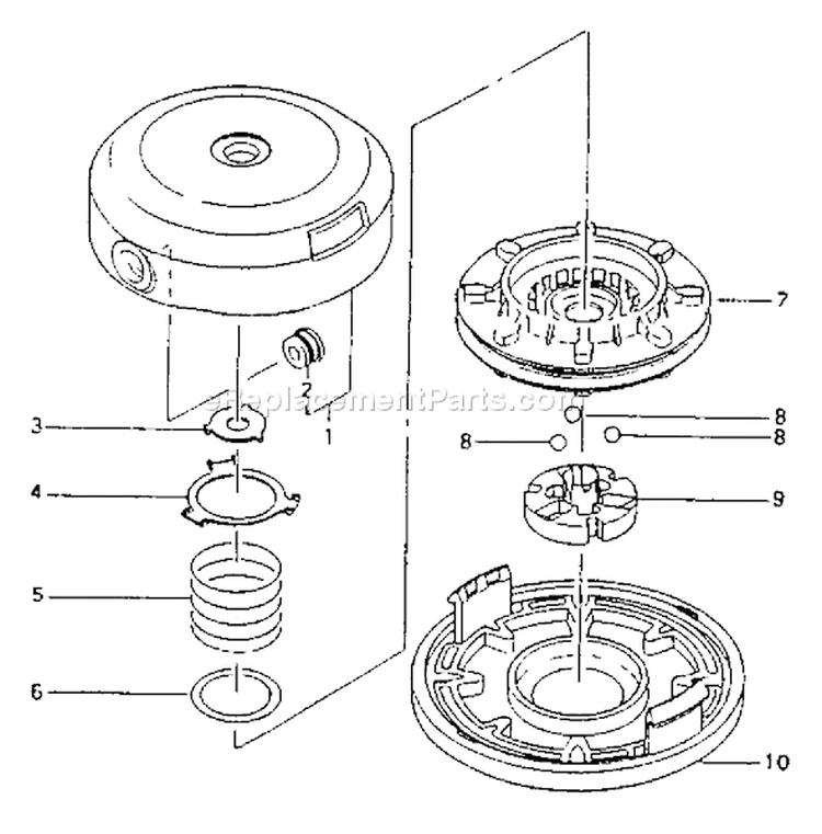Page H Diagram and Parts List for AST-7000S  Tanaka Trimmer