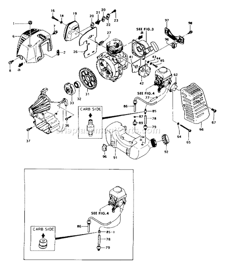 Page D Diagram and Parts List for AST-7000  Tanaka Trimmer