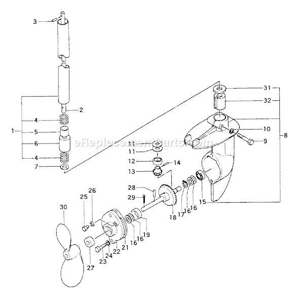 Page E Diagram and Parts List for TOB-120  Tanaka Engine