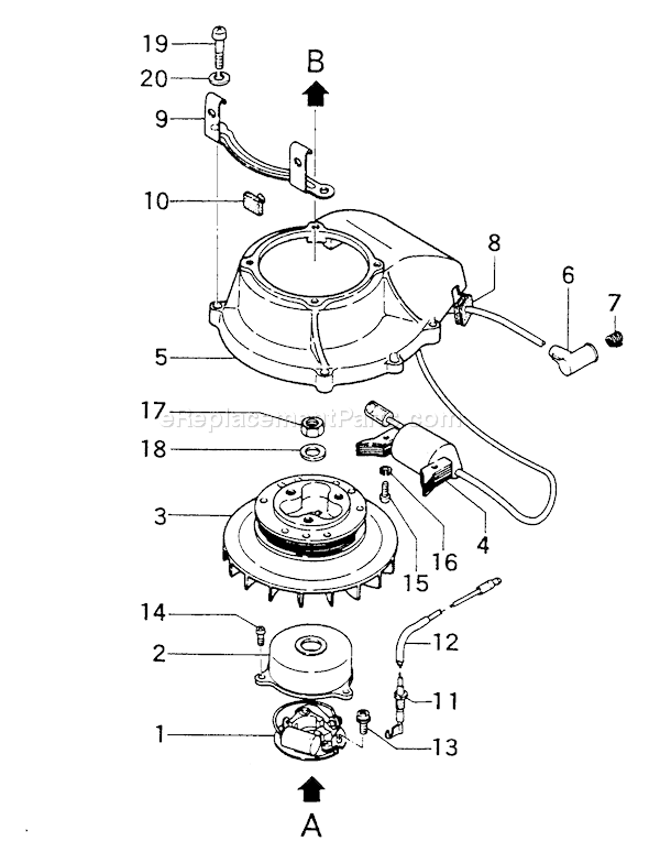 Page F Diagram and Parts List for TOB-25  Tanaka Engine