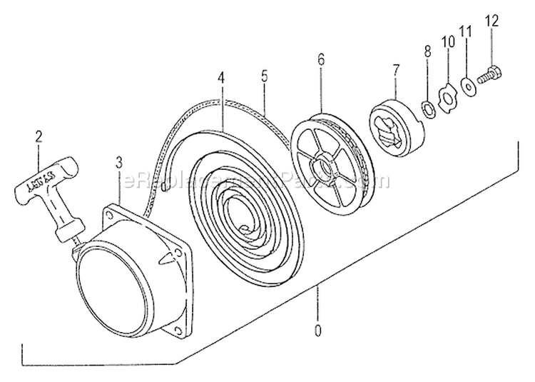 Page J Diagram and Parts List for DR-270PN  Tanaka Pole Saw