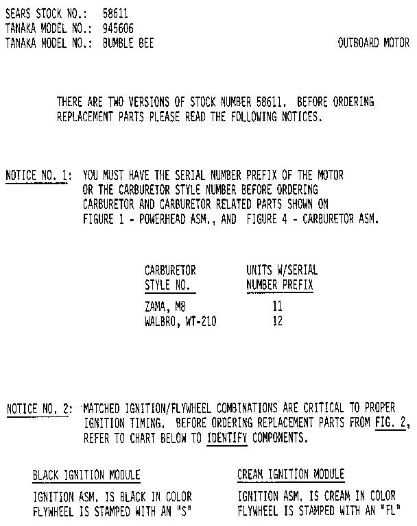 Diagram Diagram and Parts List for 945606  Tanaka Engine