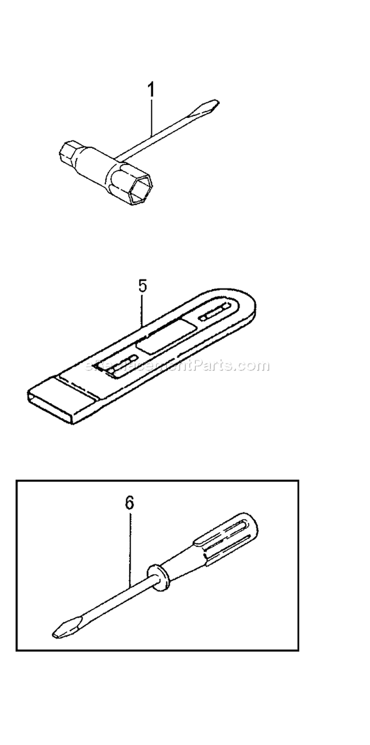 Page F Diagram and Parts List for ECS-3301  Tanaka Chainsaw