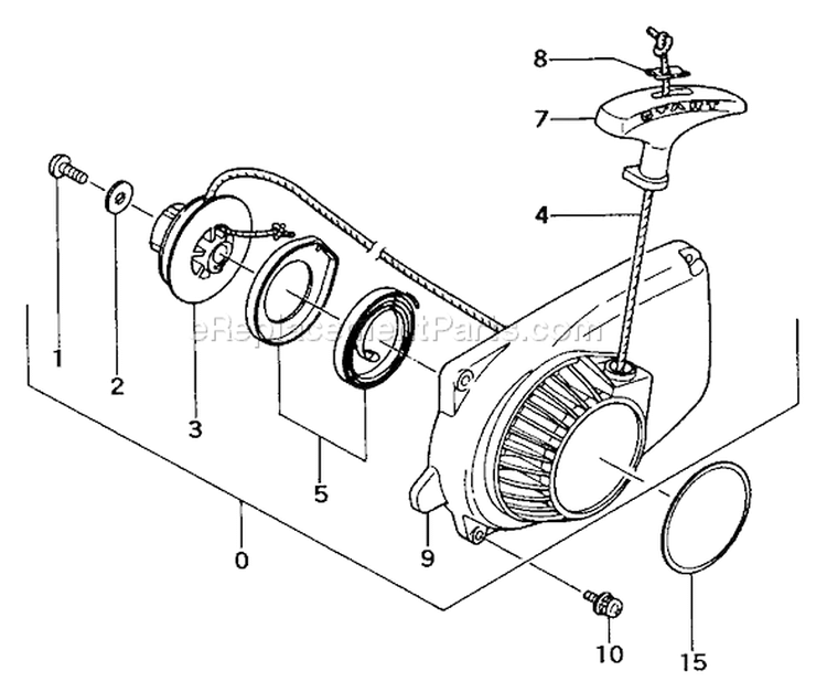 Page G Diagram and Parts List for ECS-330  Tanaka Chainsaw