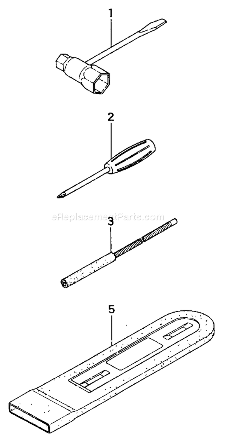 Page H Diagram and Parts List for ECS-330  Tanaka Chainsaw