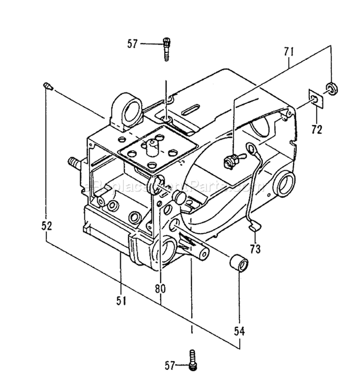 Page H Diagram and Parts List for ECS-3351B  Tanaka Chainsaw