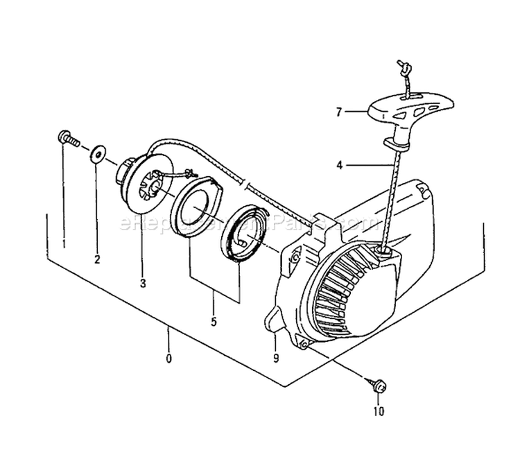 Page M Diagram and Parts List for ECS-3351  Tanaka Chainsaw