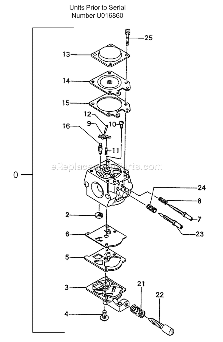 Page C Diagram and Parts List for ECS-3351  Tanaka Chainsaw