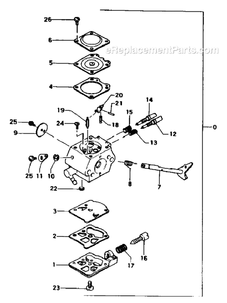 Page A Diagram and Parts List for ECS-3500B  Tanaka Chainsaw