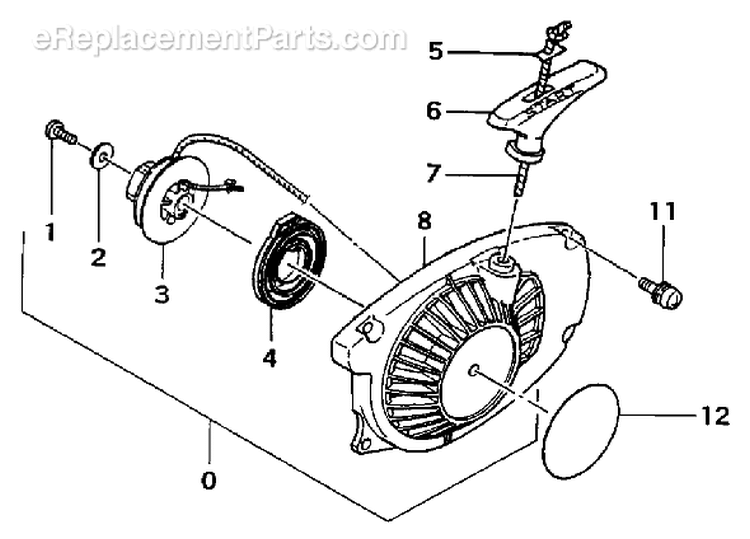 Page E Diagram and Parts List for ECS-3500B  Tanaka Chainsaw