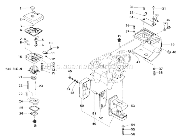 Page C Diagram and Parts List for ECS-3500  Tanaka Chainsaw