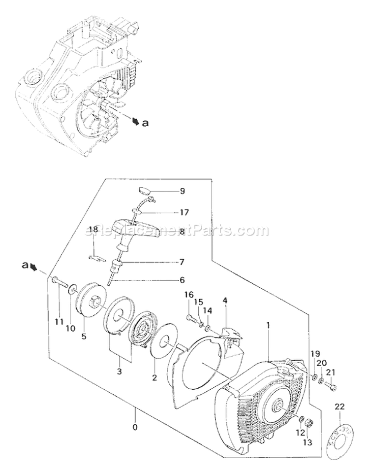 Page H Diagram and Parts List for ECS-370  Tanaka Chainsaw