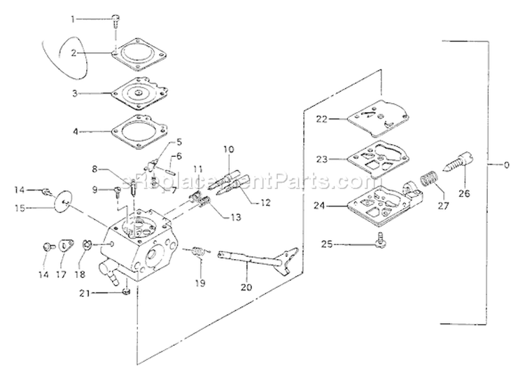 Page A Diagram and Parts List for ECS-4000B  Tanaka Chainsaw