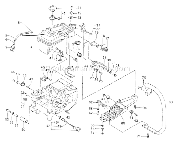 Page D Diagram and Parts List for ECS-4000B  Tanaka Chainsaw