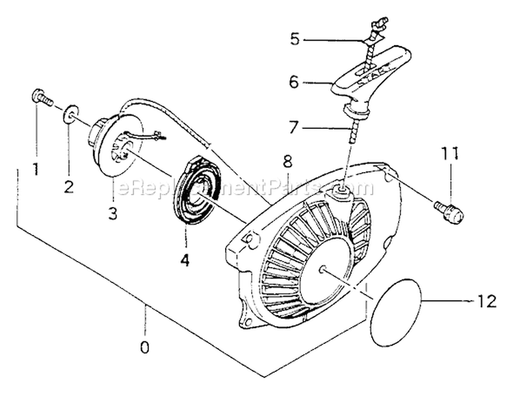 Page E Diagram and Parts List for ECS-4000B  Tanaka Chainsaw