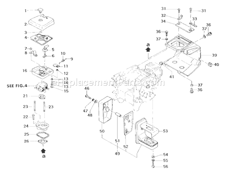 Page C Diagram and Parts List for ECS-4000  Tanaka Chainsaw