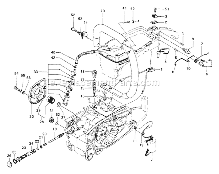 Page F Diagram and Parts List for ECS-506  Tanaka Chainsaw