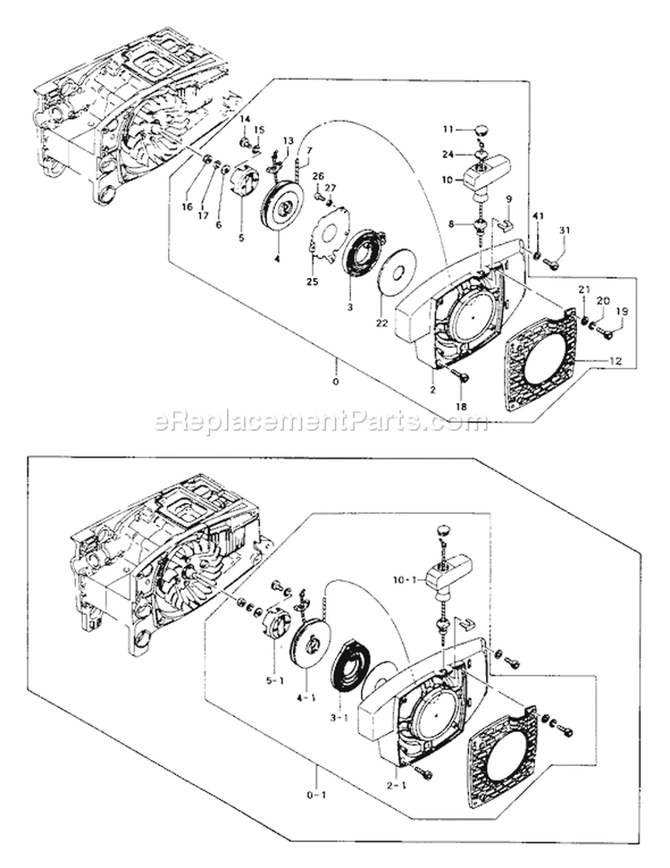 Page H Diagram and Parts List for ECS-506  Tanaka Chainsaw