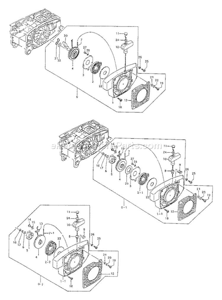 Page H Diagram and Parts List for ECS-650  Tanaka Chainsaw