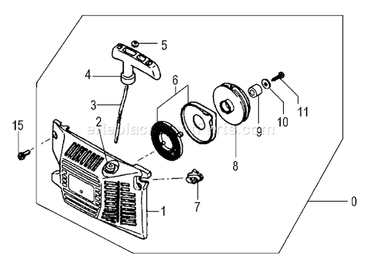 Page K Diagram and Parts List for ECV-5601  Tanaka Chainsaw