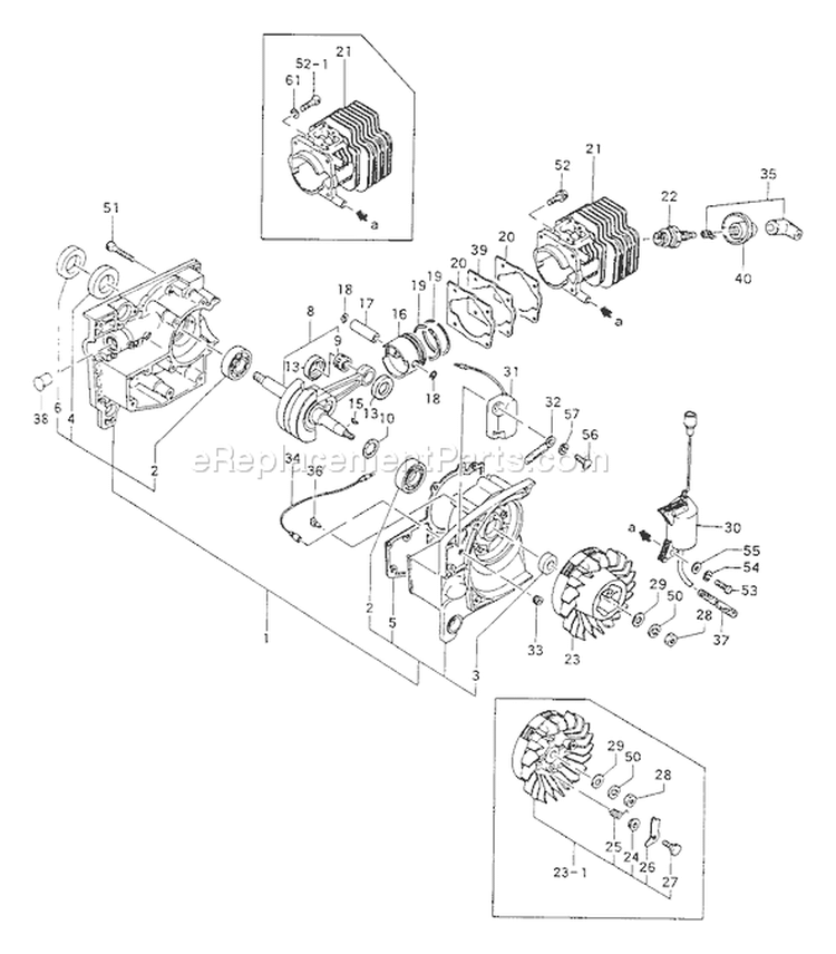 Page D Diagram and Parts List for EHC-120  Tanaka Concrete Saw