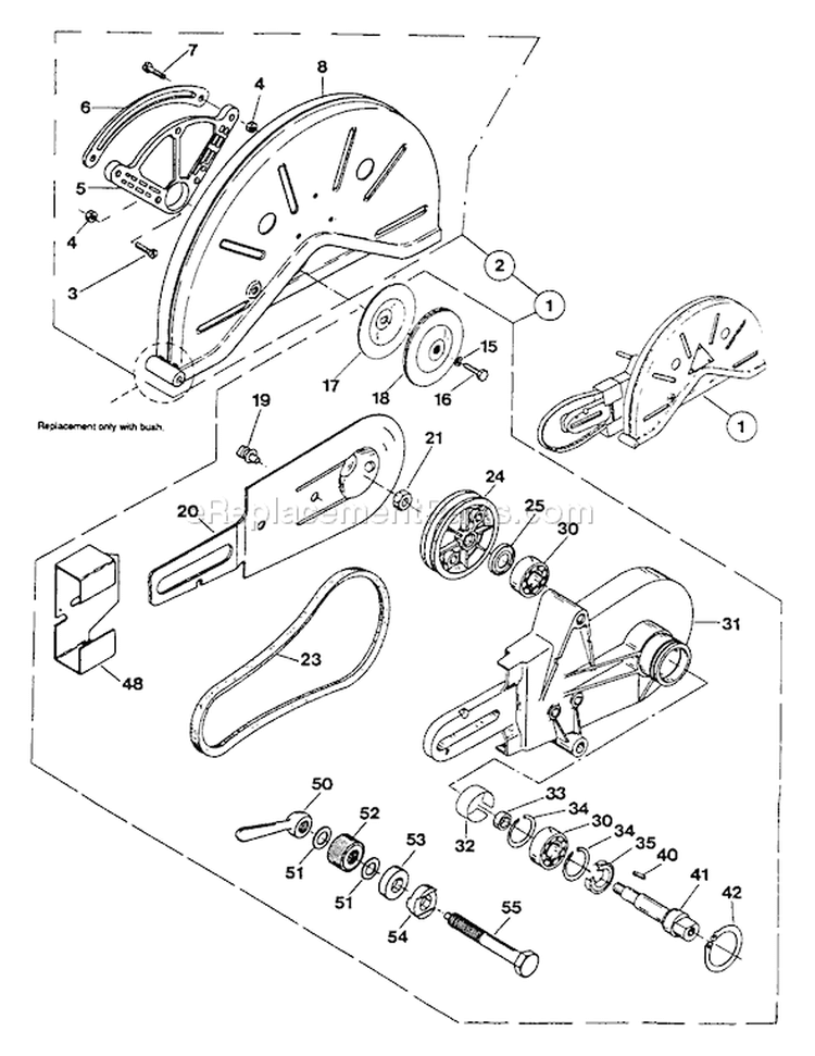 Page D Diagram and Parts List for EHC-140  Tanaka Concrete Saw