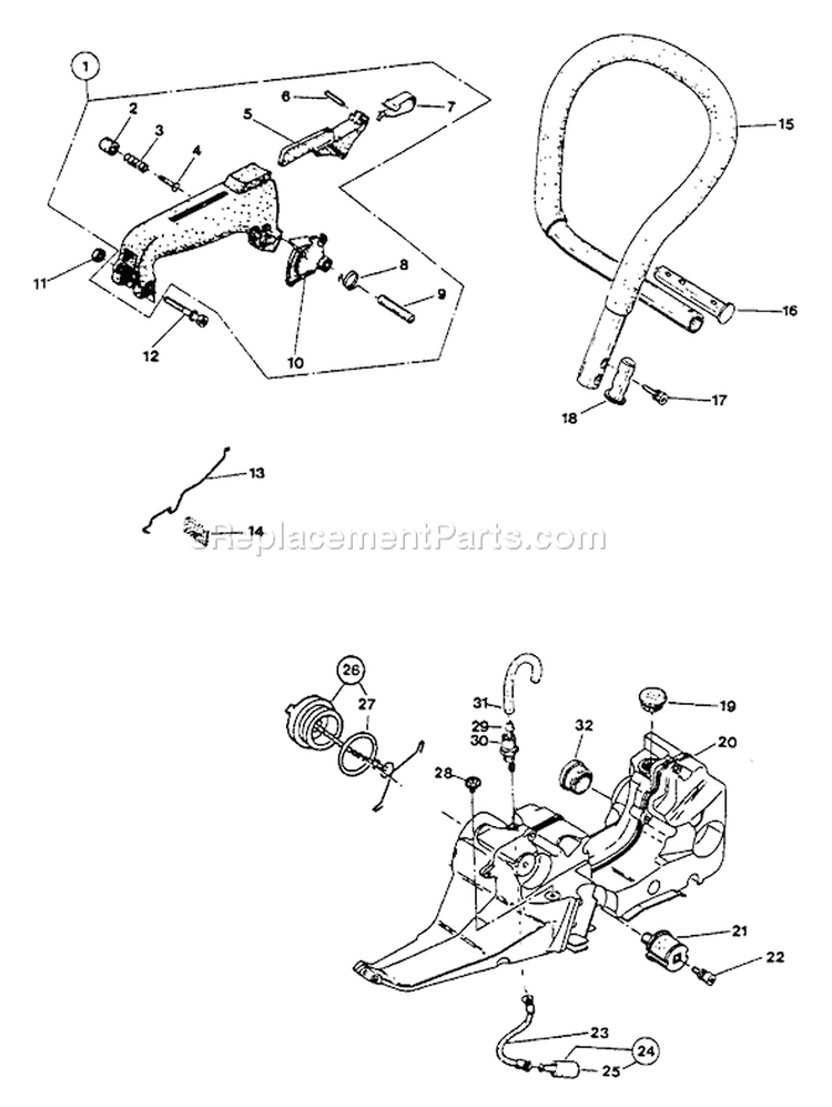 Page F Diagram and Parts List for EHC-140  Tanaka Concrete Saw