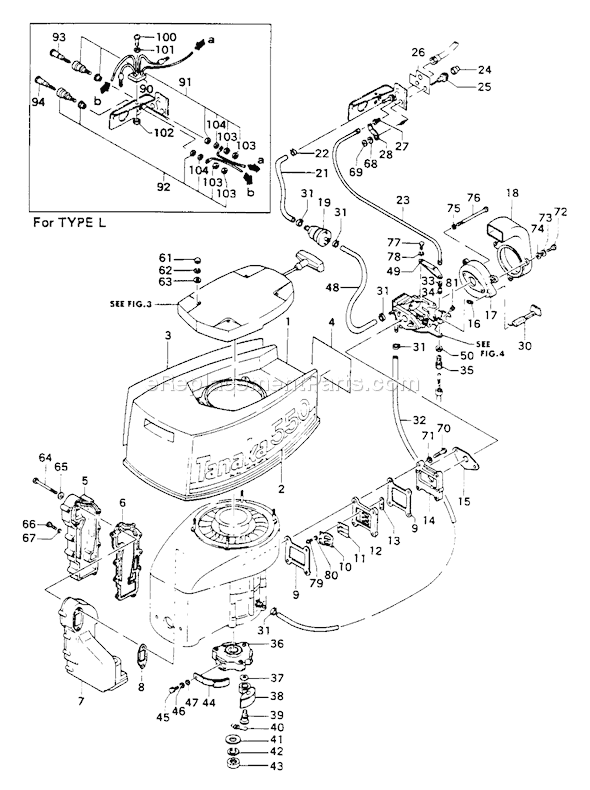 Page G Diagram and Parts List for TOB-550  Tanaka Engine