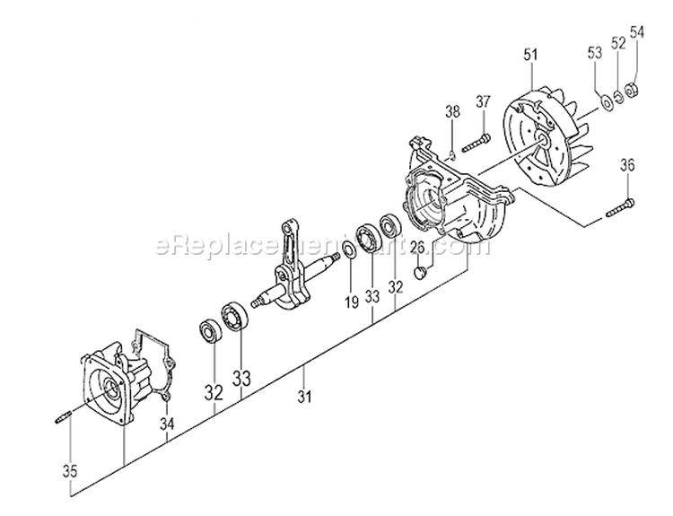 Page F Diagram and Parts List for HTD-2520PF  Tanaka Hedge Trimmer