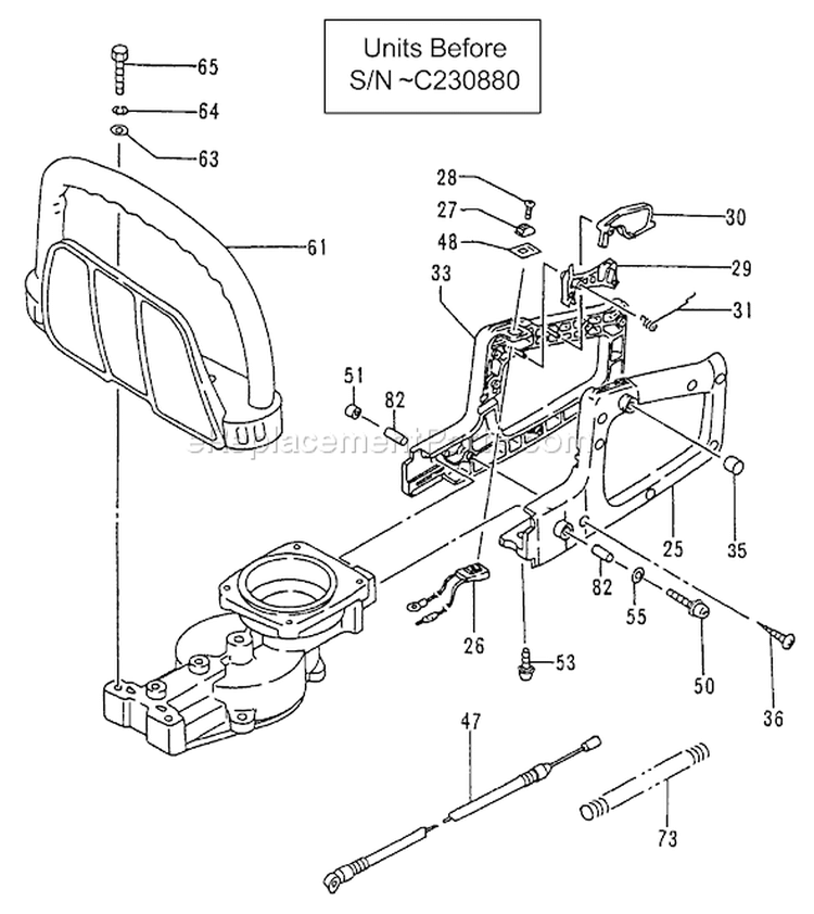 Page I Diagram and Parts List for HTD-2520PF  Tanaka Hedge Trimmer
