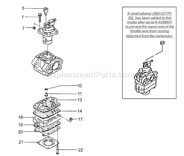 Page A Diagram and Parts List for HTD-2522PF C230890 Tanaka Hedge Trimmer