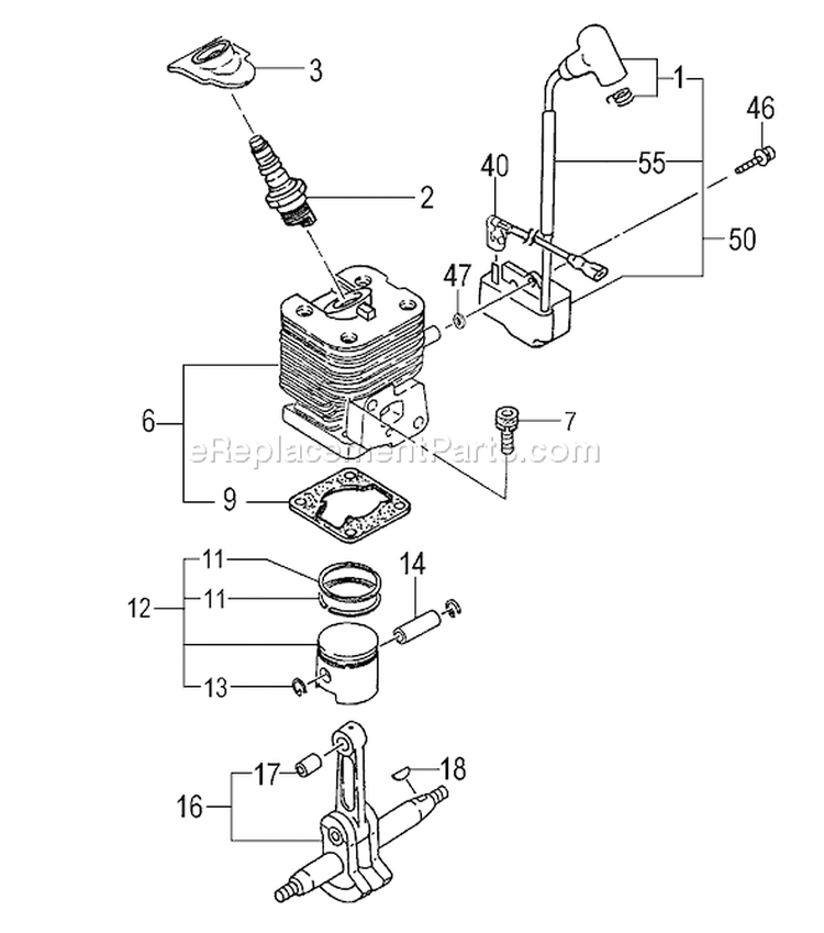 Page E Diagram and Parts List for HTD-2522PF C230891 Tanaka Hedge Trimmer