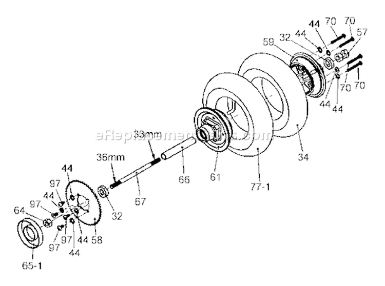 Page P Diagram and Parts List for MOBY X 24cc Tanaka Engine