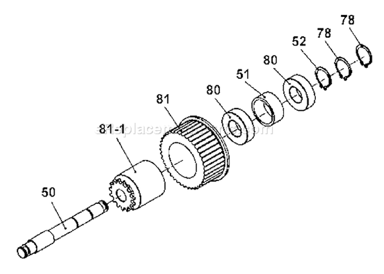 Page R Diagram and Parts List for MOBY X 24cc Tanaka Engine