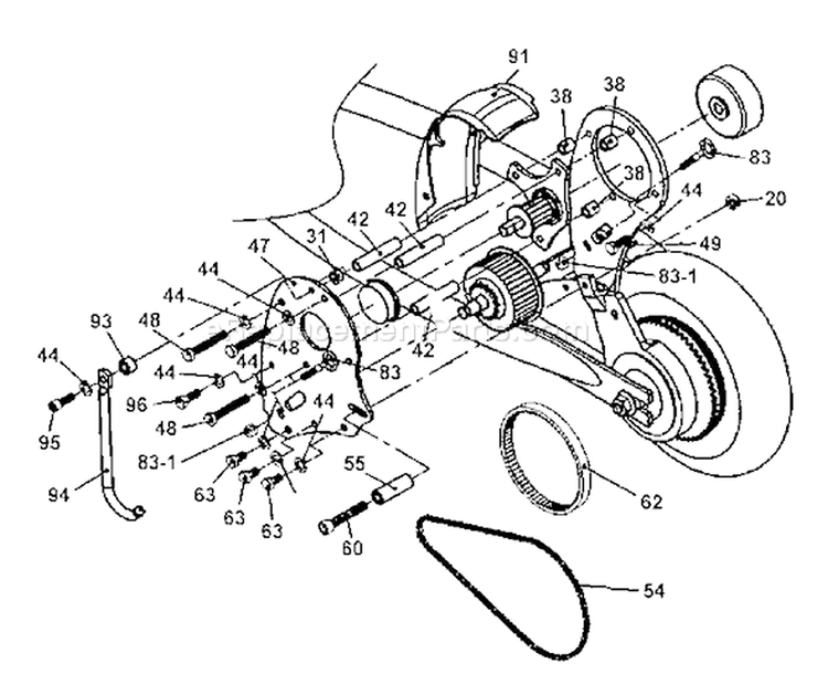 Page H Diagram and Parts List for MOBY X 24cc Tanaka Engine