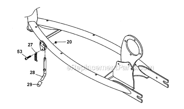 Kick Stand Diagram and Parts List for PB-SE801 Moby-X25 Tanaka Engine