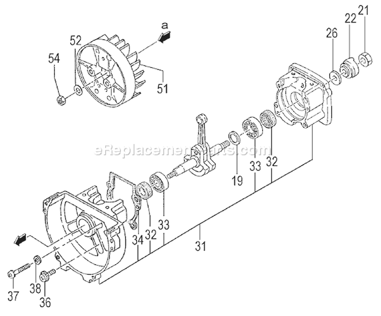 Page C Diagram and Parts List for PF-2600  Tanaka Engine