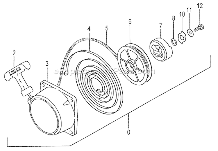 Page G Diagram and Parts List for PF-2600  Tanaka Engine
