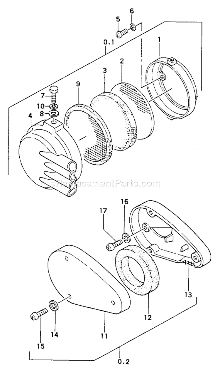 Page A Diagram and Parts List for QBM-23NA  Tanaka Engine