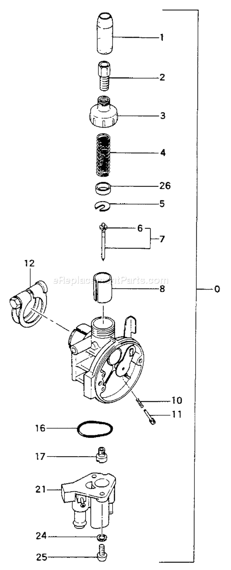 Page C Diagram and Parts List for QBM-23N  Tanaka Engine