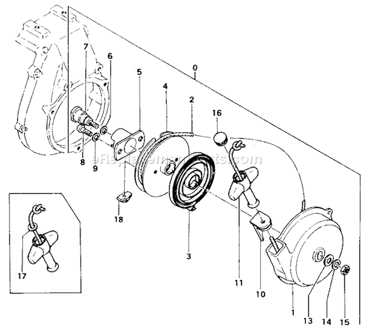 Page F Diagram and Parts List for QCP-121  Tanaka Water Pump